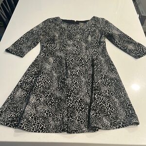 Taylor Black and White Fit and Flare Dress